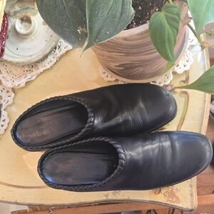 Cole Haan Black Leather Mules